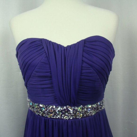 City Studio strapless prom homecoming dress sz 1/2 - Picture 1 of 6